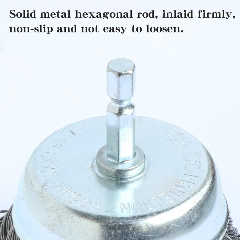 FPPO 3PCS 3 Inch Knotted Wire Wheel Cup Brush and