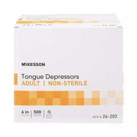 McKesson (24-202) Standard Tongue Depressors, 6 Inch Length, 3000 Ct