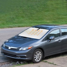 Sun Shade Windshield Sunshades Cover for Honda Civic 2012-2014 2015 Foldable Sun Visor Window Shields Fits Civic Sedan, Coupe, Hatchback, LX, EX, EX-L, Sport,Touring Accessories Blocks UV Rays