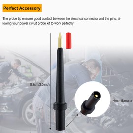 ZIBOO 4Mm Banana Jack 3 Tip Black (PPTK0024-1),Use for Autel Circuit Tester Power Circuit Probe (ZIBOO PPTK0024 1pcs)