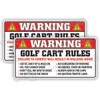 Unbranded/Generic Golf Cart Rules Funny Dash Stickers Warning Decals /