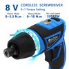 MXMZHXU Cordless Screwdriver, 8V Max 10Nm Electric Power Screwdriver with
