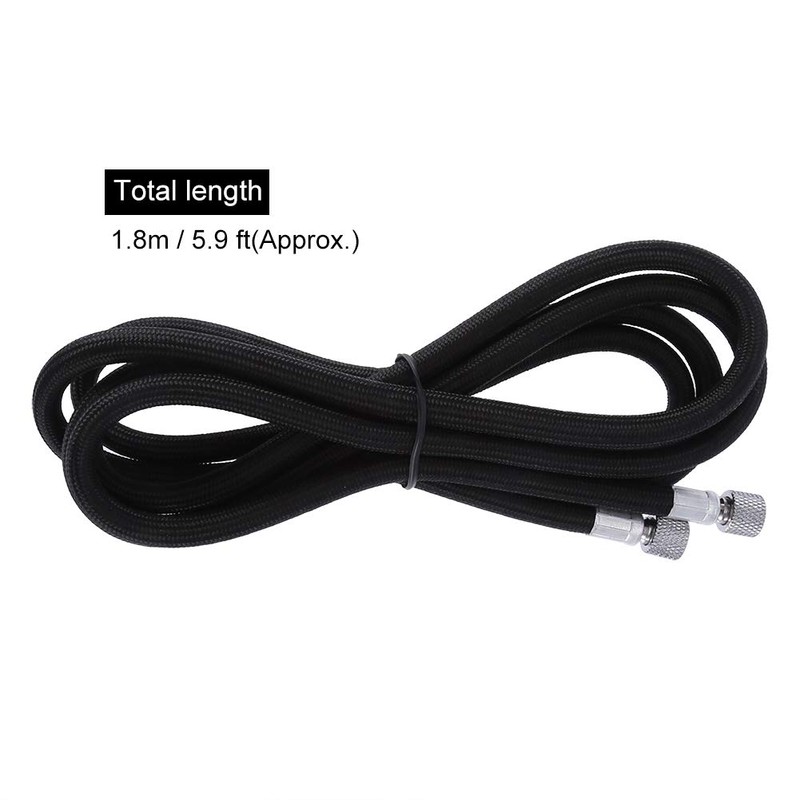 Professional Nylon Braided Airbrush Hose with Standard Adapter 6ft Size