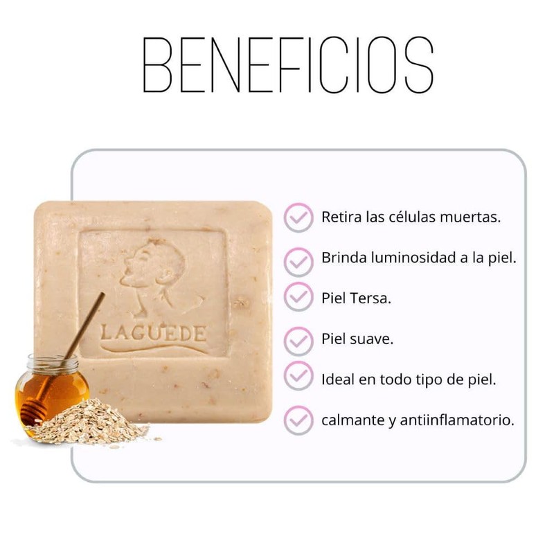 Jabón Natural de Avena & Miel