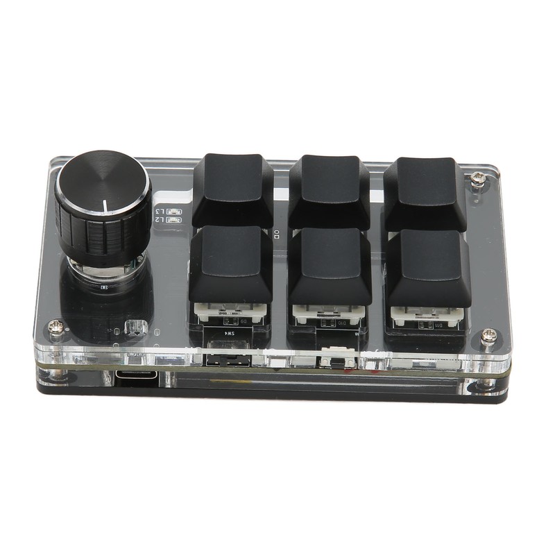 6 Key Mini Keypad with Knob Blue Switch Wired USB