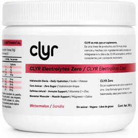 CLYR Electrolytes Zero, Electrolitos Sabor Sandía, Sin Azúcar, Suplemento con Sodio, Potasio, Magnesio, Calcio, Zinc y Vitamina C, aproximadamente 30 Porciones