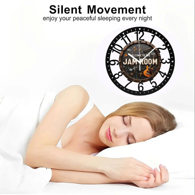 25cm Circular Iron Wall Clock with a Gas Station Price