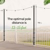 IDZO Heavy Upgrade Duty Outdoor String Light Pole for Deck