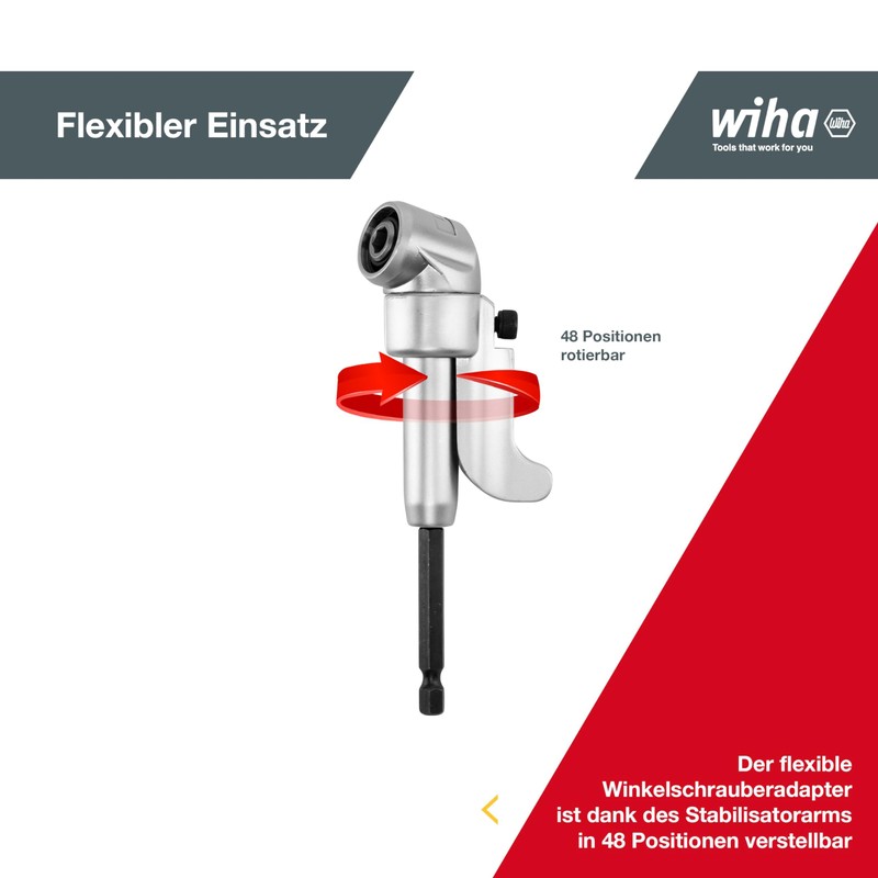 Wiha SB24629 Angled Bit with 105° Angled Head 1/4 in