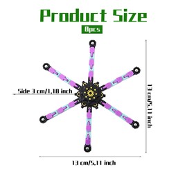8Pcs Fidget Spinners for Kids, Sprocket Chain Fidget Toy, Fidget Toys Bulk for Adults, Deformation Robot Mechanical Spinners Stress Relief Fidget Toy For Teens Adults(Color random)