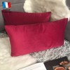 Douceur De Plumes Set of 2 Raspberry Red Velvet Cushion