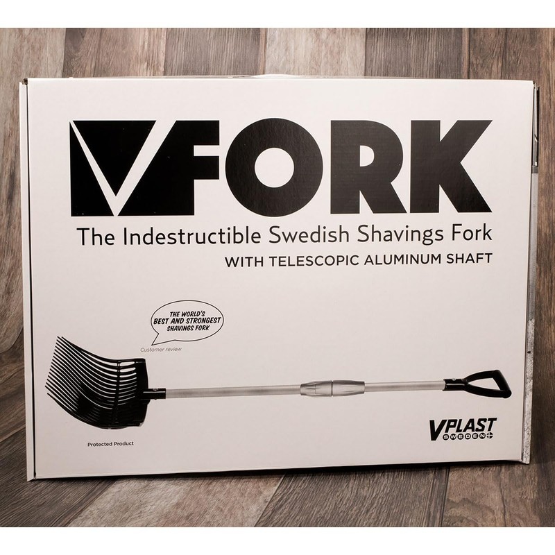 Country Pride Mini Farm Fork with Telescopic Handle, Black