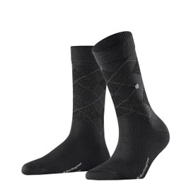 Burlington Marylebone Lurex Socks Opaque Virgin Wool, Black (Black 3004)