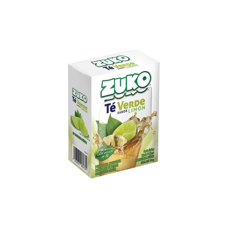 Zuko Te Verde Limón Bebida En Polvo 8 Sobres/13g,de 2l