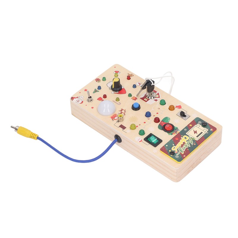 Lights Switch Board Toy Wooden Puzzle Early Education Fine Motor