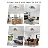 Vikaey Modern LED Flush Mount Ceiling Light, 4 Rings Black