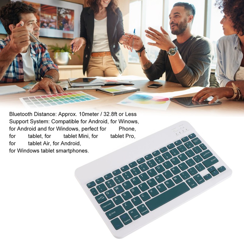 78 Key Wireless Bluetooth Keyboard 32.8ft Ergonomic Ultra Thin Silent