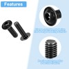 sourcing map 50Pcs M6-1x20mm Flanged Button Head Socket Cap Screws,