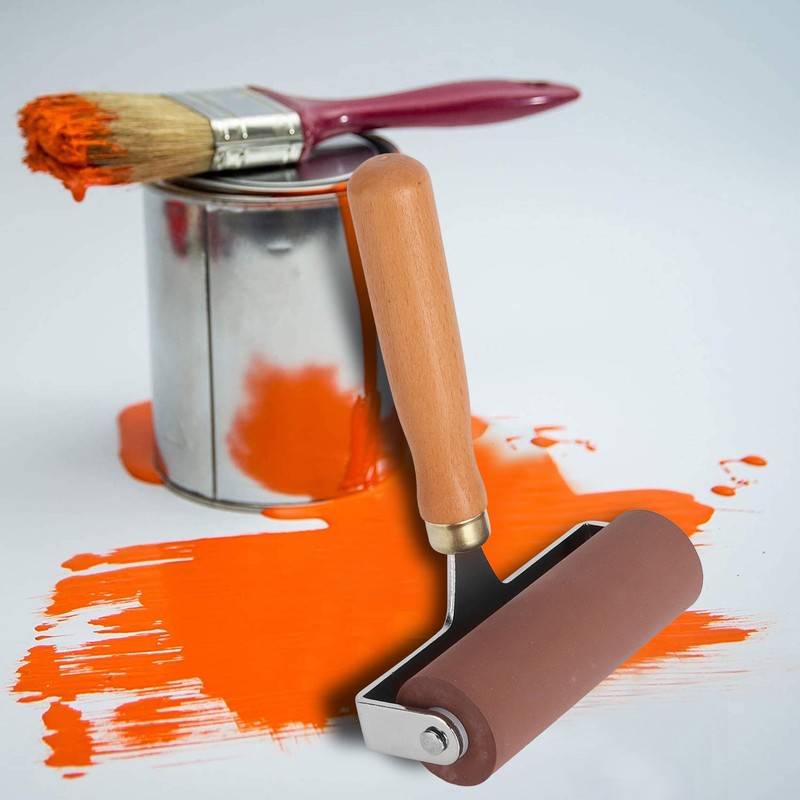 Brayer Soft Flexible Sturdy Durable Elastic Rubber Roller for Printmaking