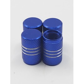 Unbranded Set of 8 Blue Tire Valve Stem Caps For Car, Standard Fitting #86