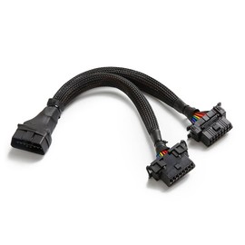 GFFG OBD II Cable OBD2 16 Pins Male to 2 Female Splitter Y Cable 20awg Thick Wire