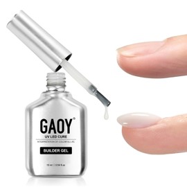 GAOY Builder Gel for Nails, Milky Jelly White Nail Strengthener, Soak Off Colored Nail Extension Hard Gel, 4378 Jelly White