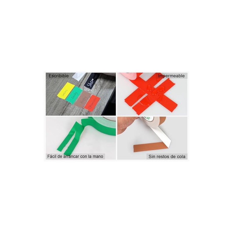 Bomei Pack Cinta Gaffer Negra, 1.88 Pulgadas X 50 Yardas