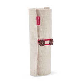 senseBag Rollmäppchen Eco creme, nachhaltige praktische Mappe aus 100% recyceltem Polyester-Material, mit 18 Stiftschlaufen zum Einrollen, ideal für unterwegs