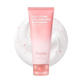 PURITO PDRN - Máscara de colágeno de 15 minutos | Multi PDRN 540,000 ppm de agua de colágeno | Máscara para reafirmar y revitalizar la piel, brillo de la piel de vidrio, vegano, 3.384 onzas líquidas