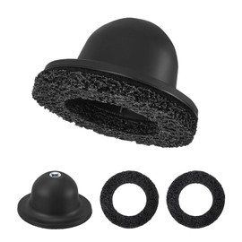 Wheel Hub Grinder, Wheel Hub Grinder, Car Cup Grinder, Wheel Hub, Cleaning Grinding, Rust Removal, 150 mm for 1/2 Inch Impact Wrench, with 2 Rim Brushes, Black