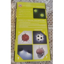 FX New 3D Light FX Deco Light Tennis Balls LED Bulbs Night Safety Mounts to Wall