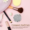 LALAFINA Rhinestone Compact Mirror Double-Sided Round Pocket Makeup Mirror for