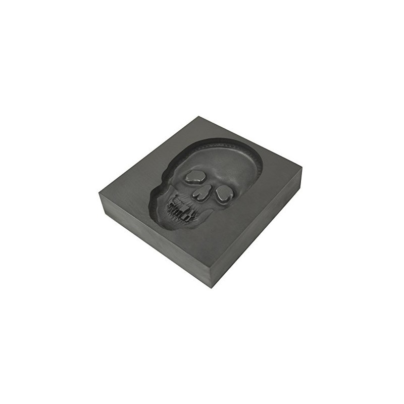 Large - Skull 3D Graphite Ingot Mold for Precious Metal