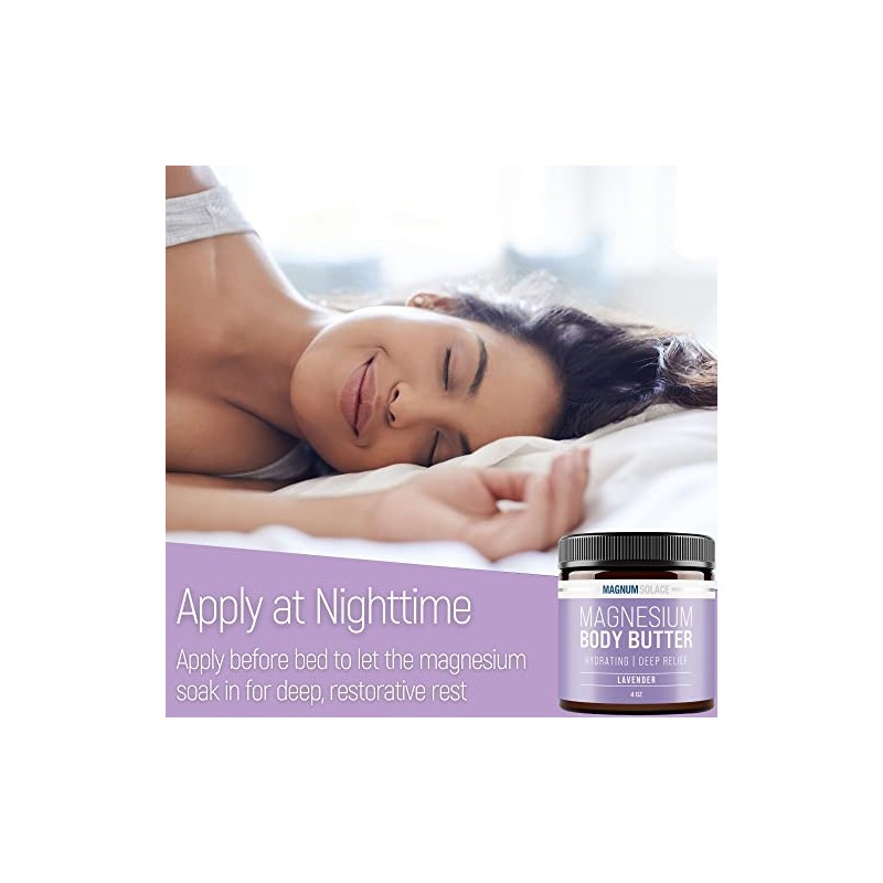 Magnum Solace Manteca Corporal De Magnesio Para Mujeres Y Hombres