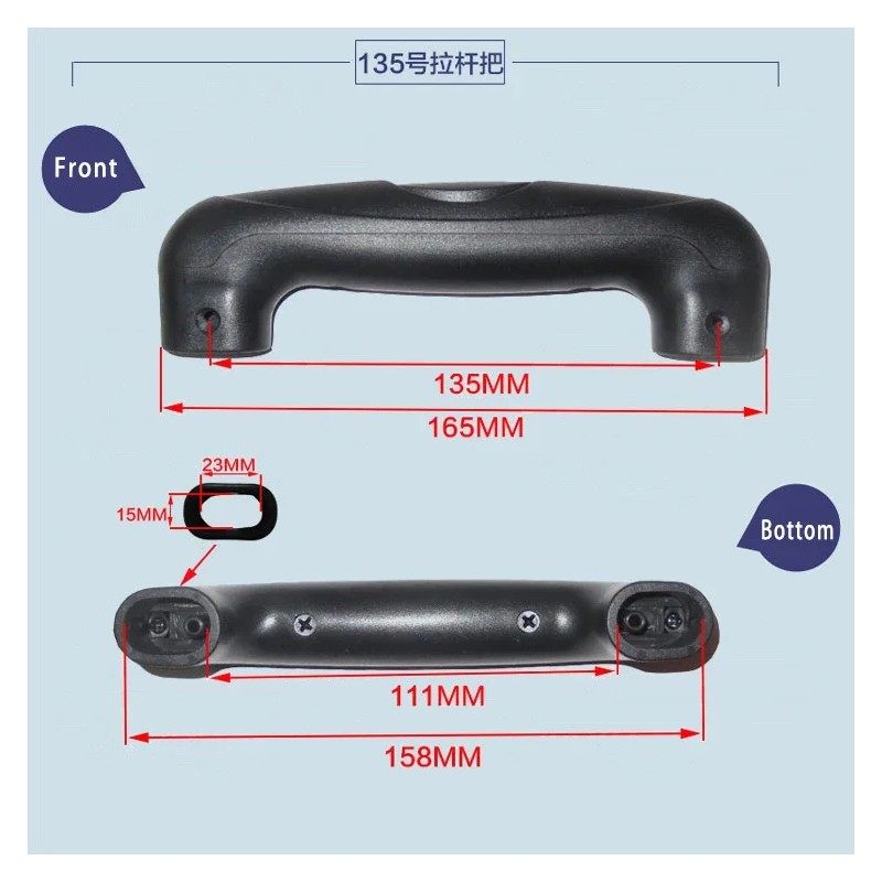 Suitcase Replacement Handle for Luggage Repair – Comfortable Screw-On Carry
