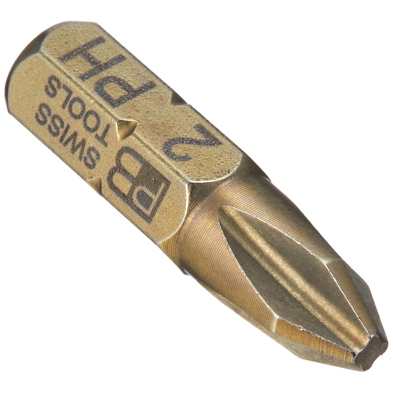 PB Swiss Tools 1/4" PrecisionBit with nanocoating for Phillips Screws,