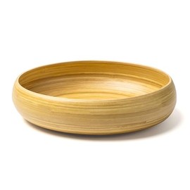 Jungle Culture Large Bamboo Salad Bowl 30cm – Handcrafted Wooden Serving Bowl Sustainable Homeware • for Kitchen Worktop or Dining Table • Lightweight Salad Bowl – Natural