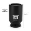 MIXPOWER 3/4" Drive Deep Impact Socket, 1-1/2", CR-MO, SAE, 6