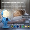Astronaut Wake Up Light Sunrise Alarm Clock for Kids, Heavy