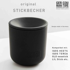 GC Stick Cup Ashtray Compatible with Iqos 3 Duo Heets Iluma Terea Glo Neo Sticks Accessories, Black