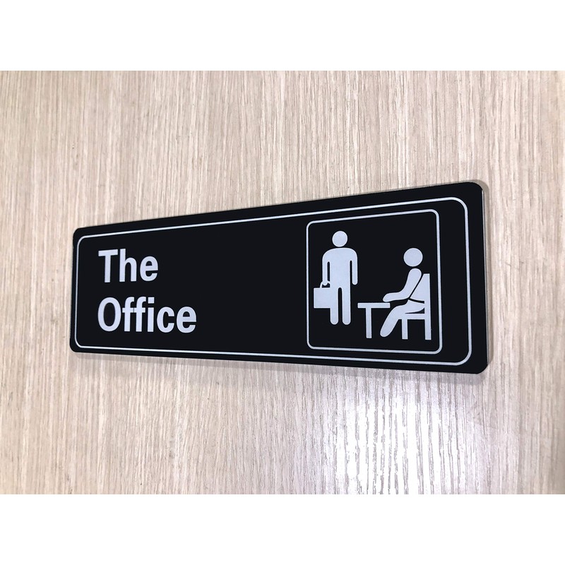Nakimo Office Sign - Self-Adhesive 9 x 3 Inch Door