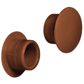Gedotec Furniture Cover Caps Brown Screw Covers Plastic Screw Caps Round - H1117 | Diameter 12 mm | for Blind Bore | Pack of 20