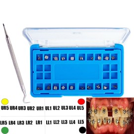 Dental Orthodontic Self-Ligating Metal Bracket Passive Dental Metal Braces with Open Tools Slot (ROTH 022 3 with HOOKS)