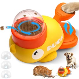 Interactive Dog Toys Food Puzzle Slow Feeder, Cat Treat Dispenser Toy Duck-Shaped Enrichment Toy for Small Medium Dogs and Cats, IQ Training and Exercise Small Animal Bowls