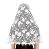 Mantveil White Spanish Style Floral Lace Mantilla Chapel Veils Classic