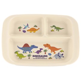 SKATER XP7AG-A Baby Tableware Lunch Plate for Kids, Antibacterial, Plastic, 16.5 fl oz (470 ml), Dinosaurus Picture