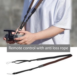 EMSea Drone Controller Neck Strap Double Layer Adjustable Lanyard with Metal Buckle Compatible with DJI FPV Combo Avata Adjustable Range 47~73cm Width 2cm Black