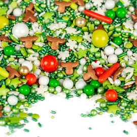 Super Streusel HoHoHo (90 g) Christmas Sprinkles Edible in Reindeer Design Sugar Decoration Christmas Scatter Decoration Christmas Baking Christmas Sugar Decoration for Cakes Decoration Christmas (90