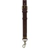 CTM Men's Coated Leather Buckle Strap Suspenders with Metal Swivel