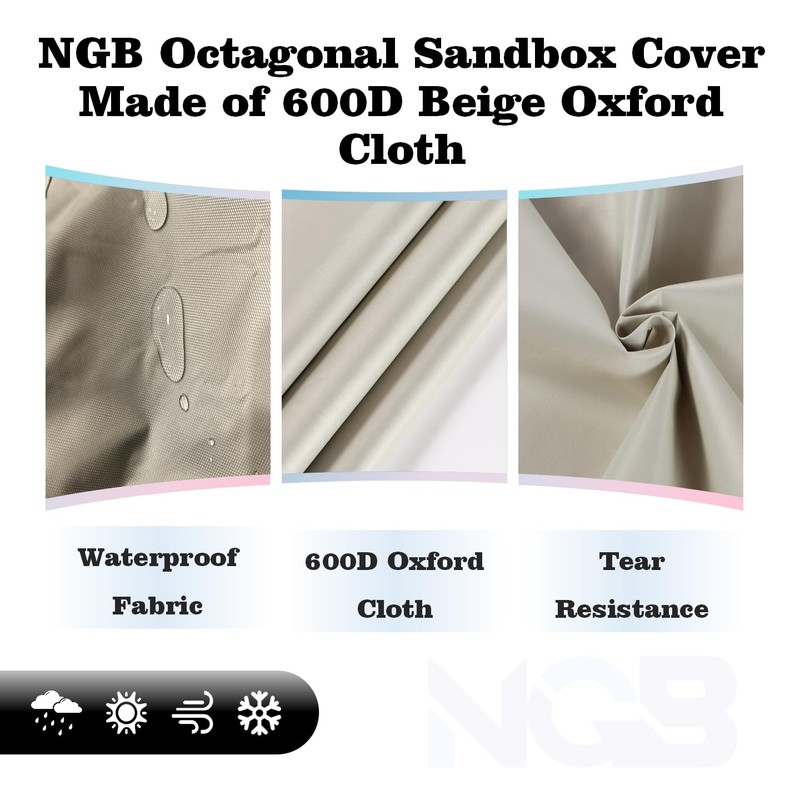 NGB Octagonal Sandbox Cover, 600D Waterproof Oxford Cloth Sandbox Protector